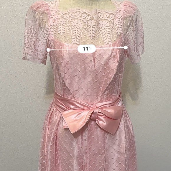 VTG JCPENNEY FORMAL LACE DRESS SIZE 9/10 - Picture 5 of 8